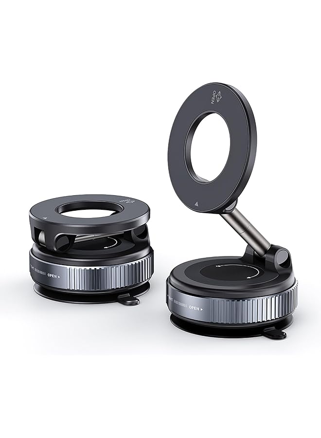 S-TOP K007 Vacuum Suction Magnetic Phone Mount for Car – 360° Rotating Dashboard & Windshield Holder, Strong Magnetic Cell Phone Stand - Image 1