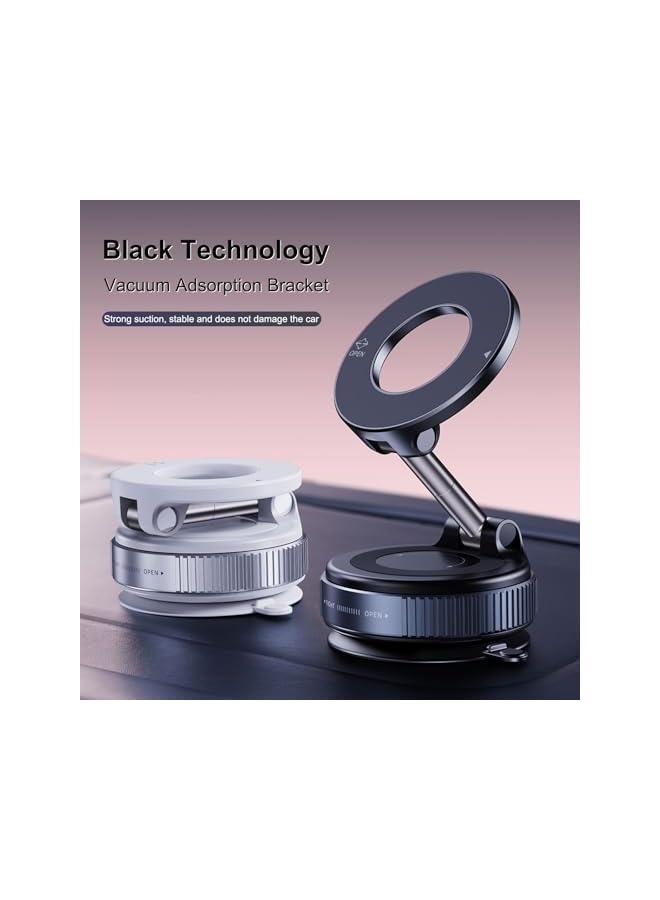 S-TOP K007 Vacuum Suction Magnetic Phone Mount for Car – 360° Rotating Dashboard & Windshield Holder, Strong Magnetic Cell Phone Stand - Image 2