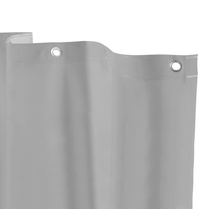 Kenney MB61159 Microban Protected Medium Weight 4.8 Gauge Waterproof PEVA Shower Curtain Liner with Rust-Resistant Metal Grommets and Weighted Magnetic Hem for Bathroom, 70" W x 72" H, Gray, 1-Pack - Image 1