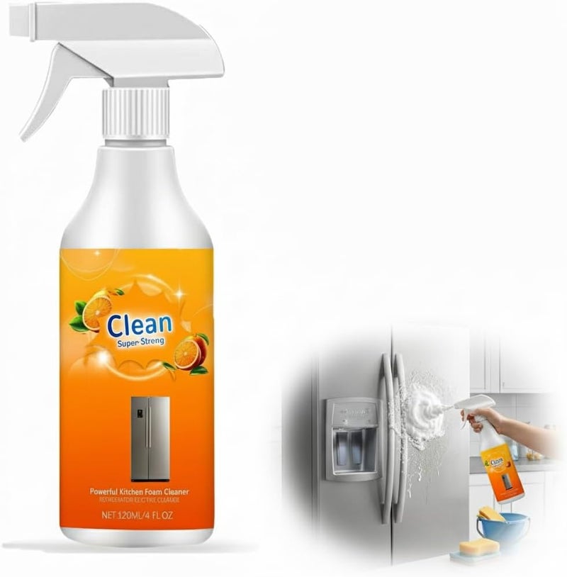 Powerful Kitchen Foam Cleaner, All Purpose Heavy Oil Cleaning Agent, Multipurpose Kitchen Cleaner Spray for Countertops, Ovens, Pots, Surfaces, Appliances, Refreshing Scent - Image 1