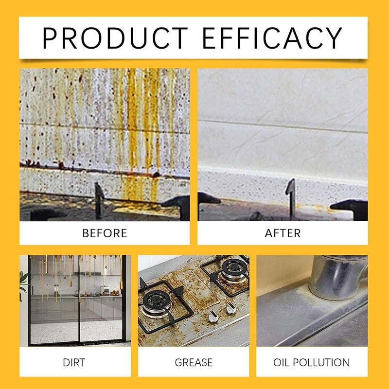Powerful Kitchen Foam Cleaner, All Purpose Heavy Oil Cleaning Agent, Multipurpose Kitchen Cleaner Spray for Countertops, Ovens, Pots, Surfaces, Appliances, Refreshing Scent - Image 5
