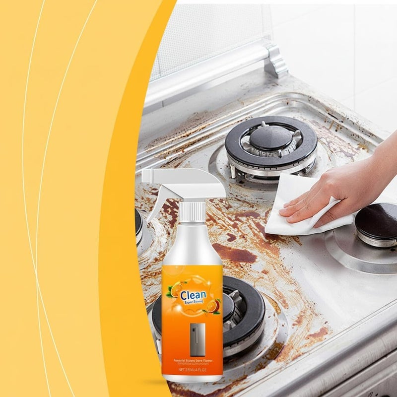 Powerful Kitchen Foam Cleaner, All Purpose Heavy Oil Cleaning Agent, Multipurpose Kitchen Cleaner Spray for Countertops, Ovens, Pots, Surfaces, Appliances, Refreshing Scent - Image 2