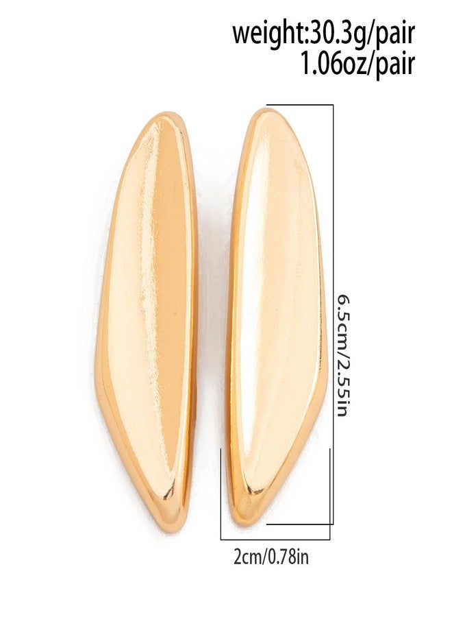 MIFYNN Chunky Gold Dangle Drop Earrings - Large Geometric Statement Earrings - Minimalist Trendy Exaggerated Abstract Earrings for Women - Image 5