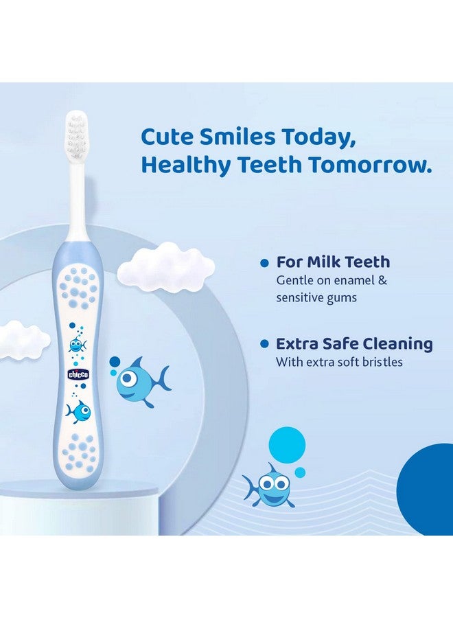 Chicco Infant Manual Toothbrush Blue 6M-36M, Pack Of 1 - Image 2