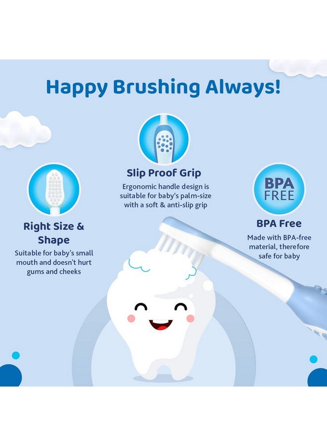Chicco Infant Manual Toothbrush Blue 6M-36M, Pack Of 1 - Image 4