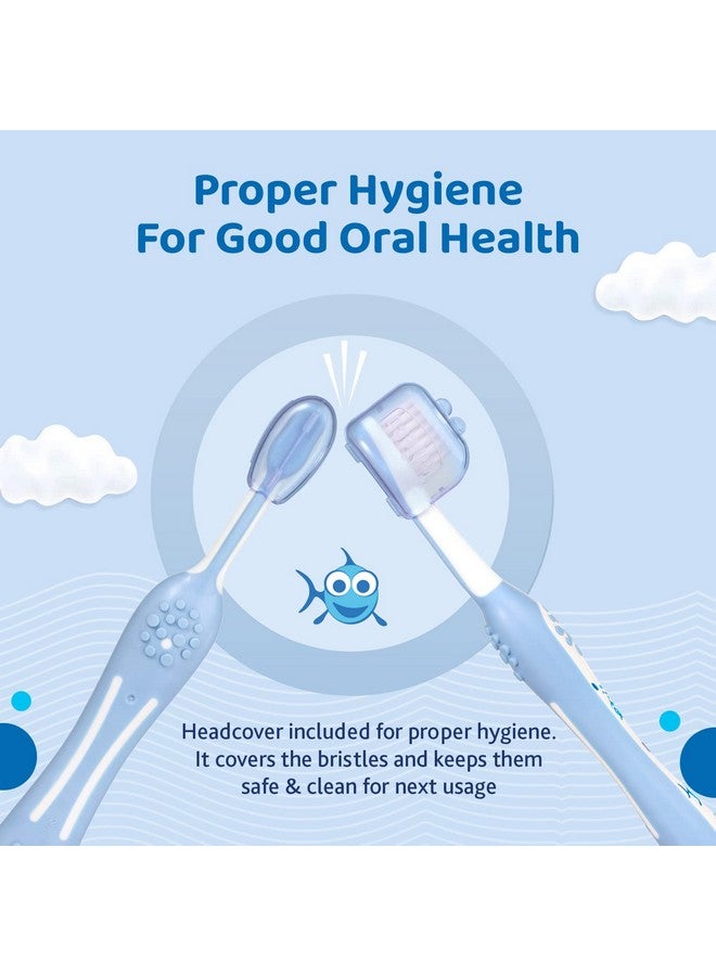 Chicco Infant Manual Toothbrush Blue 6M-36M, Pack Of 1 - Image 5