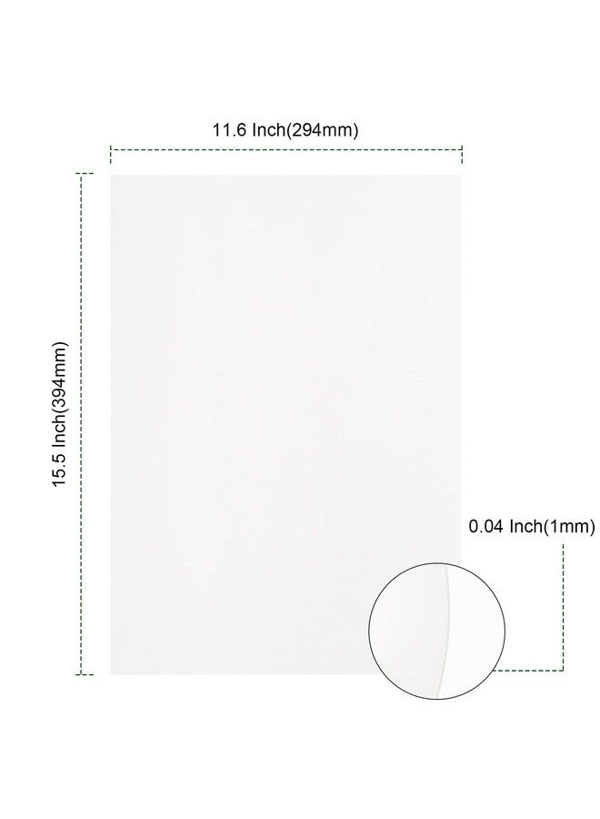 PINGEUI عبوة 50 ورقة من لوحات الشيبورد البيضاء مقاس 12 × 16 بوصة 40 نقطة لوحات شيبورد متوسطة الوزن لمشاريع فنون الحرف اليدوية وإطارات الأعمال الفنية - Image 3