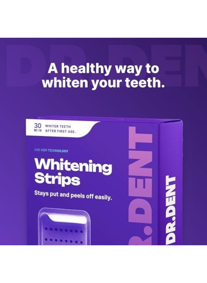 شرائط تبييض الأسنان DRDENT باللون الأرجواني، 21 علاجًا - آمنة للمينا - تبييض الأسنان غير الحساسة - تبييض بدون أي ضرر - عبوة من 42 قطعة - Image 3