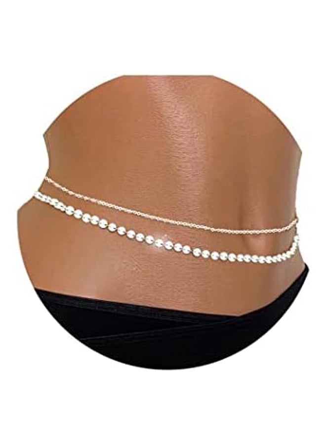 الطبقات الترتر الخصر سلسلة فستان البطن الجسم - Image 2