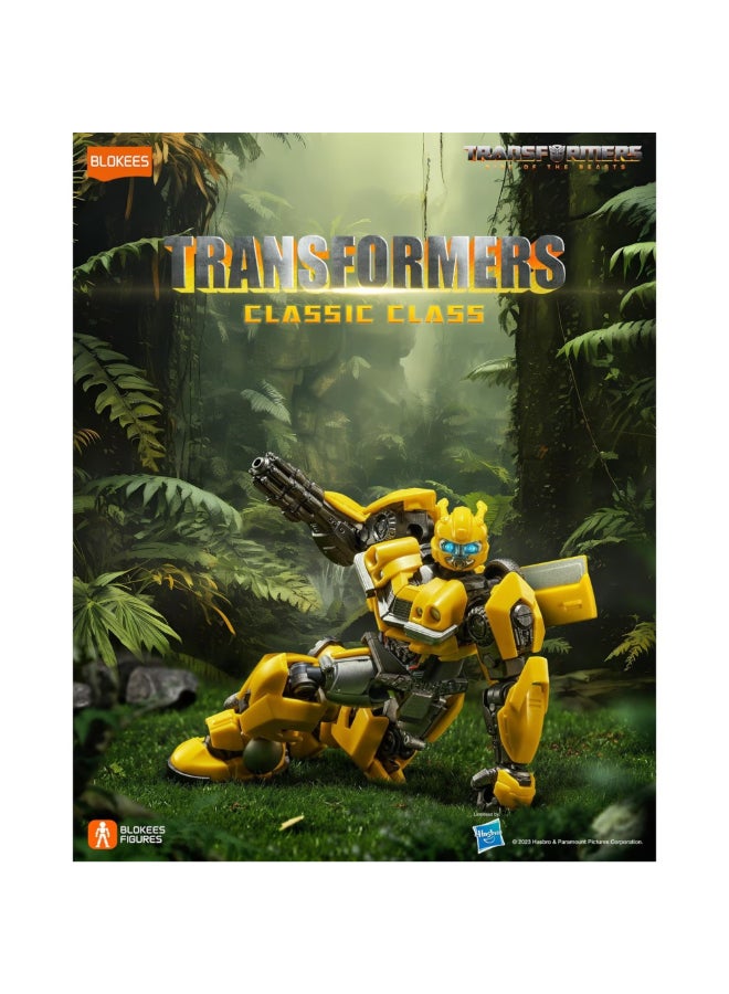 BLOKEES Transformers Classic Class Bumblebee Building Kit | Collectible Action Figure Model with Glowing Eyes & Chest | Licensed Block Toy for Kids & Adults | Poseable STEM Construction Play (50–85 PCS) - Image 1