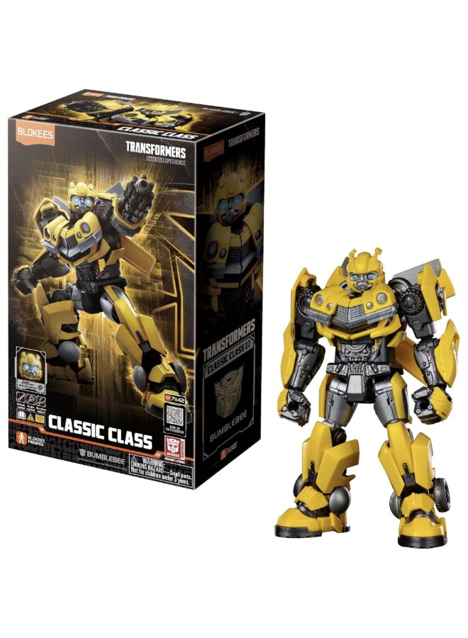 BLOKEES Transformers Classic Class Bumblebee Building Kit | Collectible Action Figure Model with Glowing Eyes & Chest | Licensed Block Toy for Kids & Adults | Poseable STEM Construction Play (50–85 PCS) - Image 4