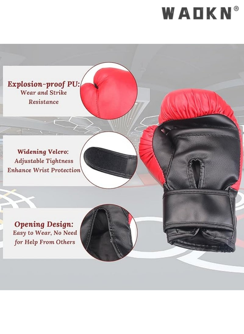 WAOKN - Kids Boxing Gloves, Mini Boxing Gloves for Training Sparring Kickboxing Fighting,Professional Training Gloves,PU Leather Punching Bag Training Gloves for Kids,Teens,Youth,Beginners,Boys,Girls - Image 1