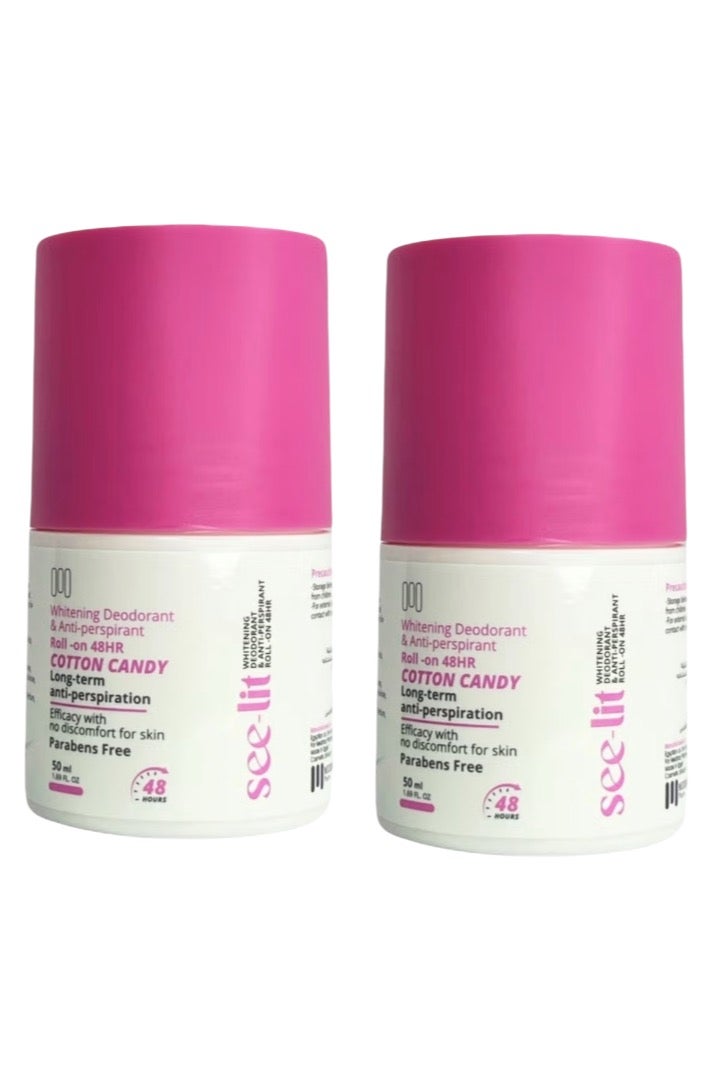 See-Lit Whitening Deodorant Roll On Cotton Candy 50ml 1+1