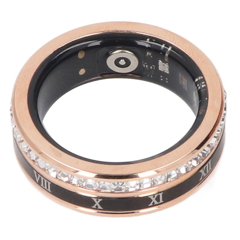 FOSA Health Rings for Women Men, Smart Fitness Tracker Roman Numerals Rotatable Wedding Band Gold Smart Ring Health Tracker (8) - Image 1
