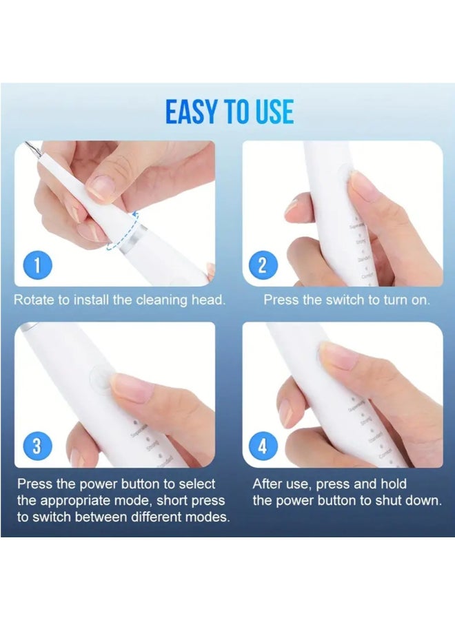 Hihonor Electric Toothbrush for Adults and Kids, Teeth Cleaner Kit With Electric Toothbrush, Home Oral Care, Multiple Cleaning Modes, USB Rechargeable With Tool Accessories(Black) - Image 5