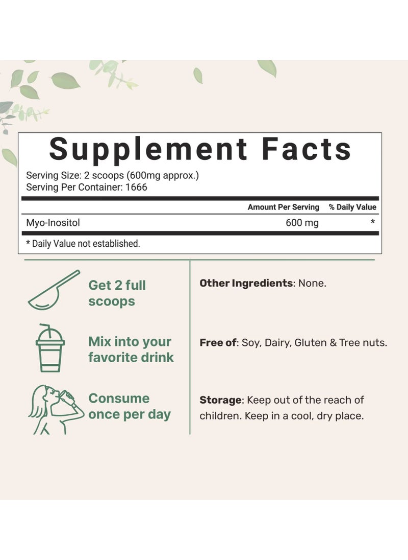 Micro Ingredients - Inositol Vitamin B8 Myo-Inositol 2.2 Lb - Image 1