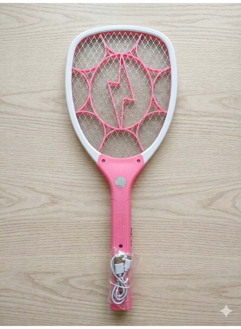 Portable Electric Mosquito & Fly Swatter Racket with LED Light – USB Rechargeable, Assorted Colors - Image 2