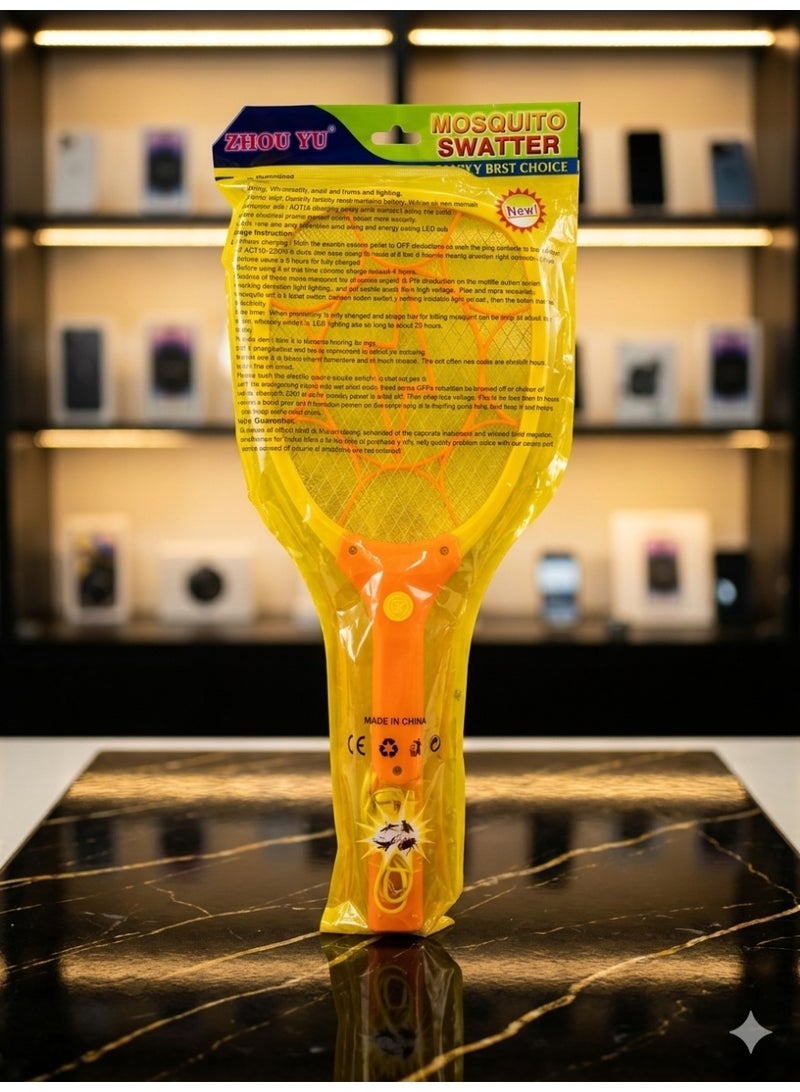 Portable Electric Mosquito & Fly Swatter Racket with LED Light – USB Rechargeable, Assorted Colors - Image 1