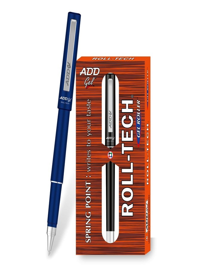 ADD Gel عرض خاص من ADD Gel Combo، عبوة من قلمين، قلم جل سيلفر دايموند - قلم جل رولر بتقنية Roll tech - أزرق - Image 1