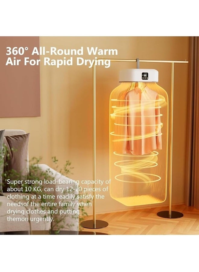 Generic - Portable Laundry Dryer MultiFunction Electric Drying Machine Mini Clothes Dryer with Dryer Bag 2 Speed ​​Adjustable Mini Drying Machine Mini Foldable Dryer for Delicate Clothes - Image 1