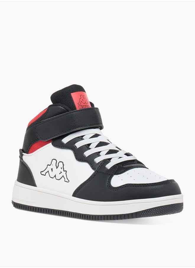 Kappa Boys' Logo Detail Sports Shoes with Hook and loop Closure  - Image 1