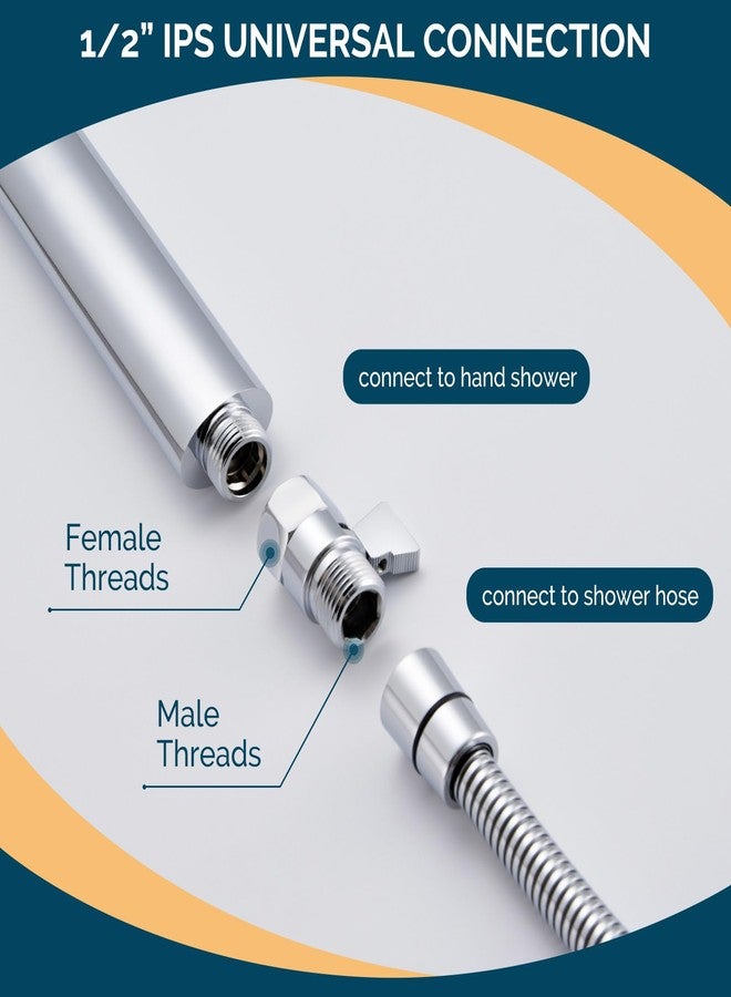 Angle Simple Shower Flow Water Valve, Brass Shut Off Valve for Hand Shower, RV Hose Flow Restrictor, Chrome - Image 3
