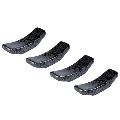 Youda Chopsticks Holder Set of 4 Ceramic Chopstick Stand Rest Rack Spoon Fork Knife Holder Set(Black) - Image 5