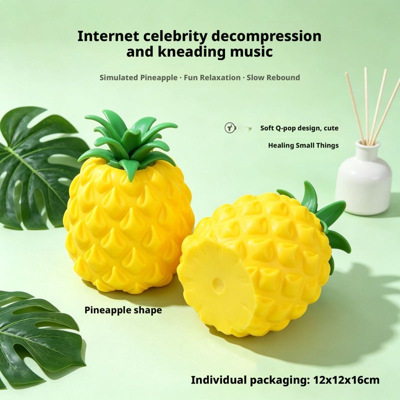 Pineapple Bear Squishy TPR Stress Relief Toy - Image 2
