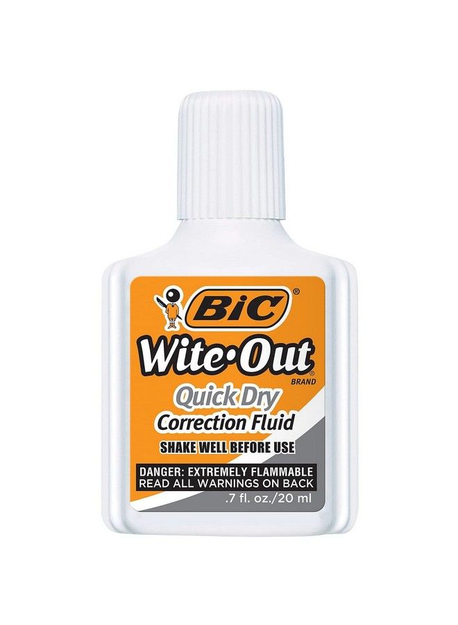 Bic Wofqd12We Witeout Quick Dry Correction Fluid 20 Ml Bottle White 1/Dozen - Image 4