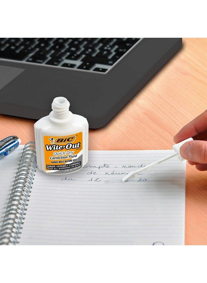Bic Wofqd12We Witeout Quick Dry Correction Fluid 20 Ml Bottle White 1/Dozen - Image 5