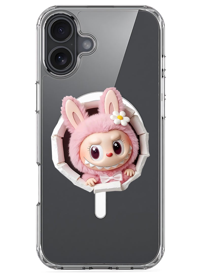 Theodor Magnetic Case for Apple iPhone 16 Plus Compatible with MagSafe Wireless Charging, Shockproof Phone Bumper Cover Labubu (9) - Image 1