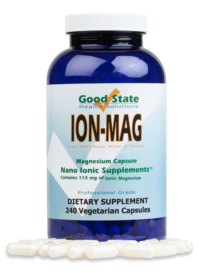 Good State - Ionmag Ionic Magnesium Capsules 115 Mg Each Serving 240 Veggie Capsules  Men And Women’S Nano Ionic Dietary Supplement - Image 1
