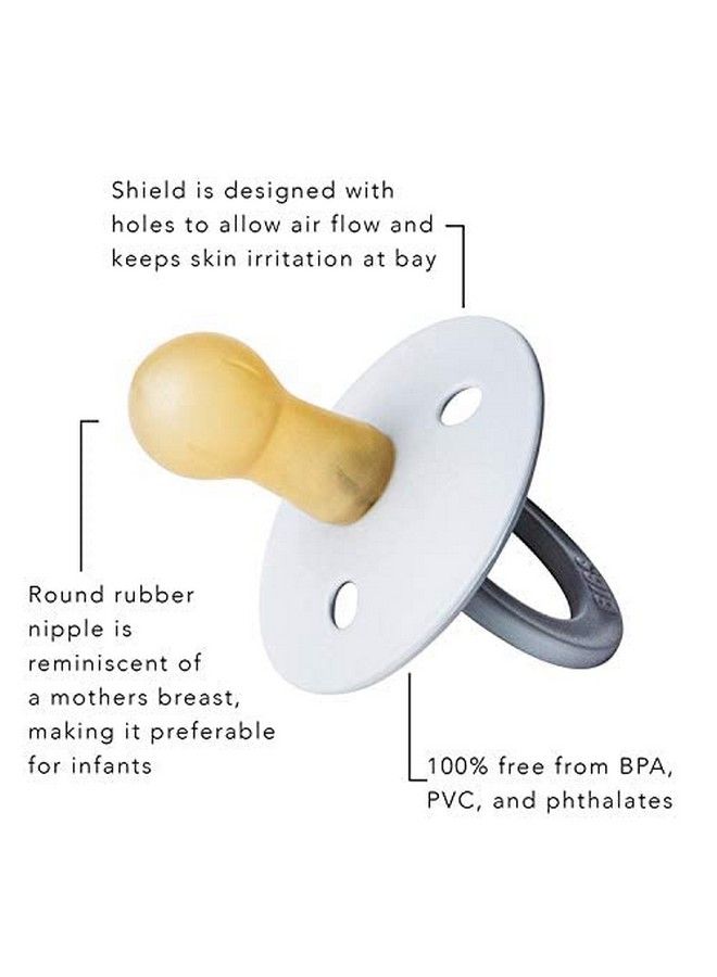 BIBS Pacifiers ; Natural Rubber Baby Pacifier ; Set Of 2 Bpafree Soothers ; Made In Denmark ; White ; Size 06 Months - Image 3
