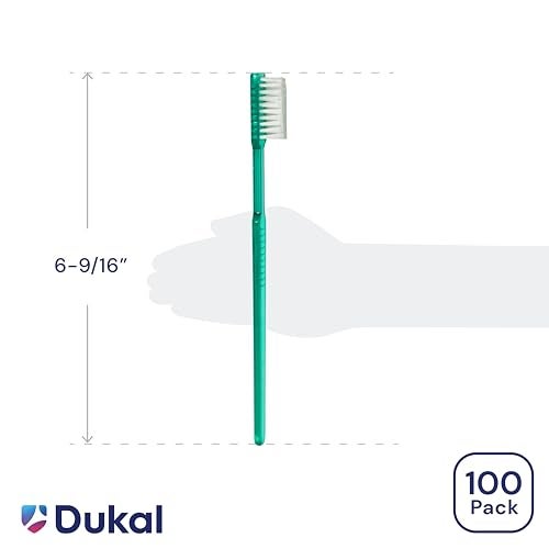 dukal فرشاة أسنان ديوكال سريعة الاستخدام مع معجون أسنان مسبق التحضير (علبة من 100) - Image 2