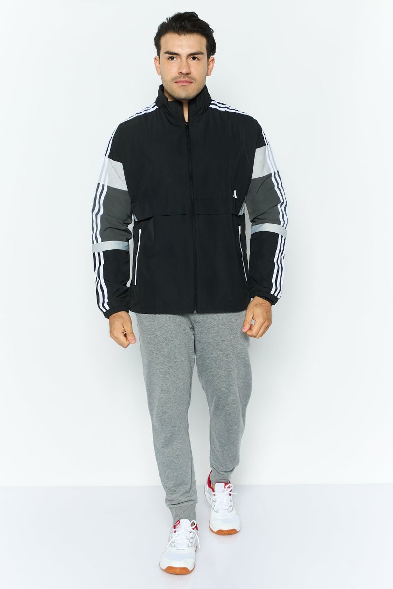 Adidas Men Sportswear Fit Long Sleeve Training Jacket, Black Combo - Image 2
