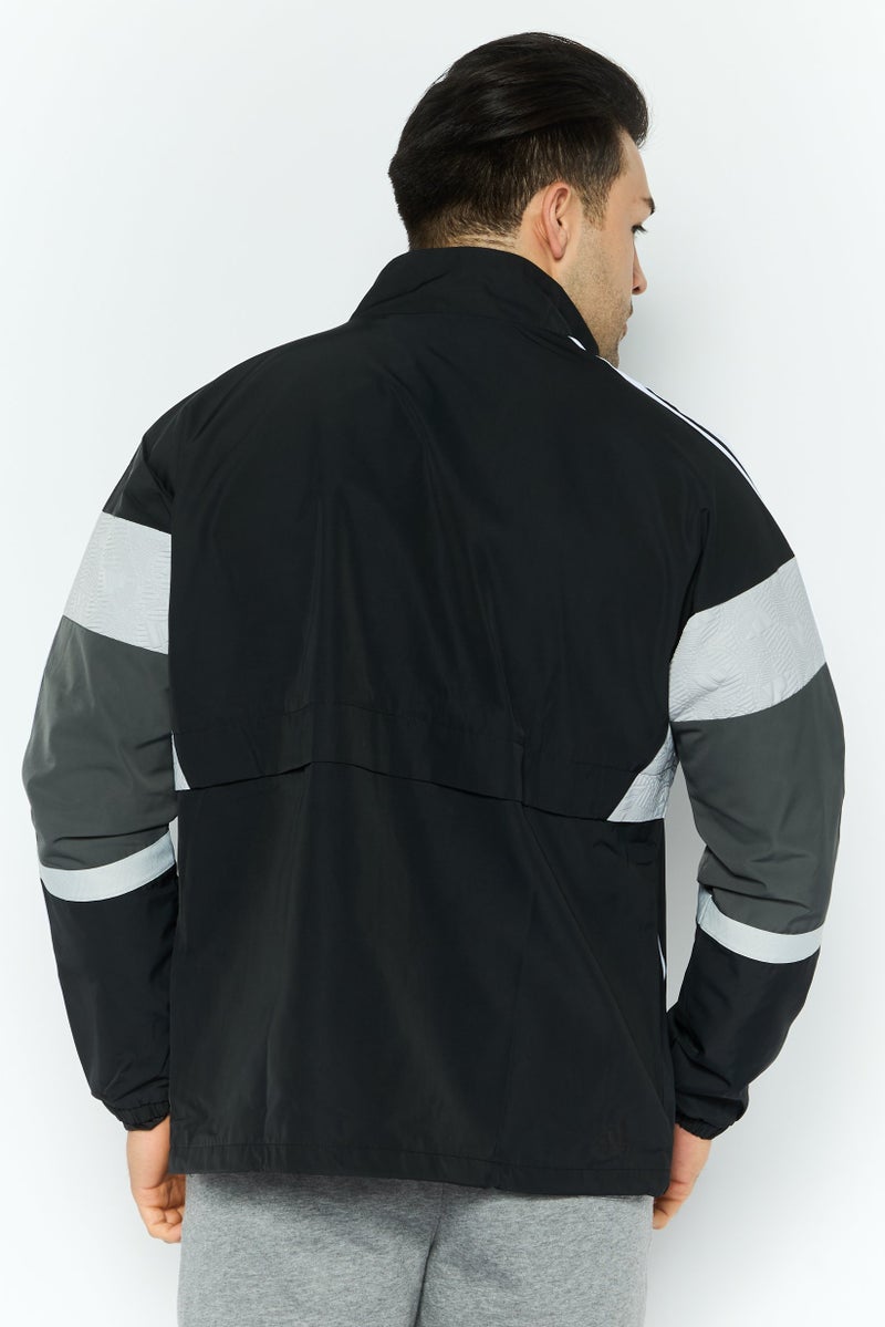 Adidas Men Sportswear Fit Long Sleeve Training Jacket, Black Combo - Image 4