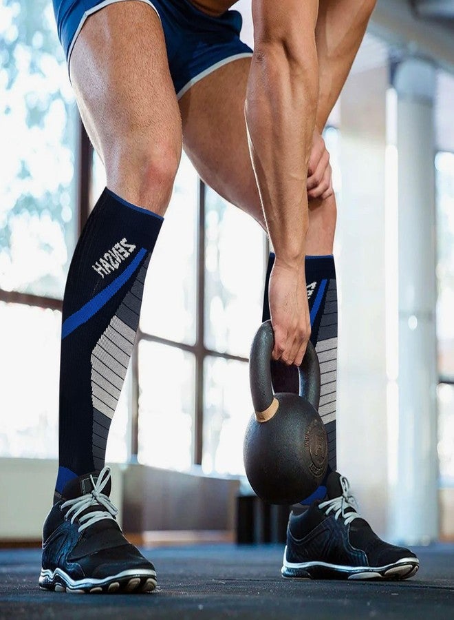 زنسا جوارب ضغط Zensah Deadlift Gripper - حماية للساقين لرفع الأثقال، سباقات العقبات (زوج واحد - أسود/أزرق، كبير) - Image 2