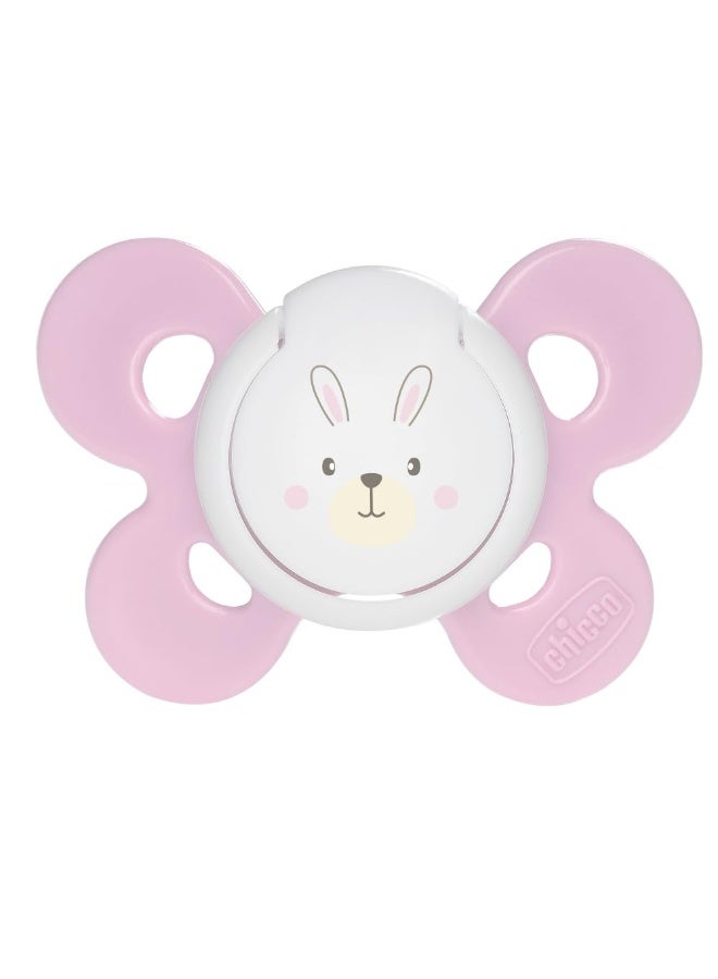 Chicco Physio Comfort Baby Soother with Unique Shape to Support Psychological Breathing, Teether & Pacifier for Newborns, BPA Free, 0-6m (Pink) - Image 3