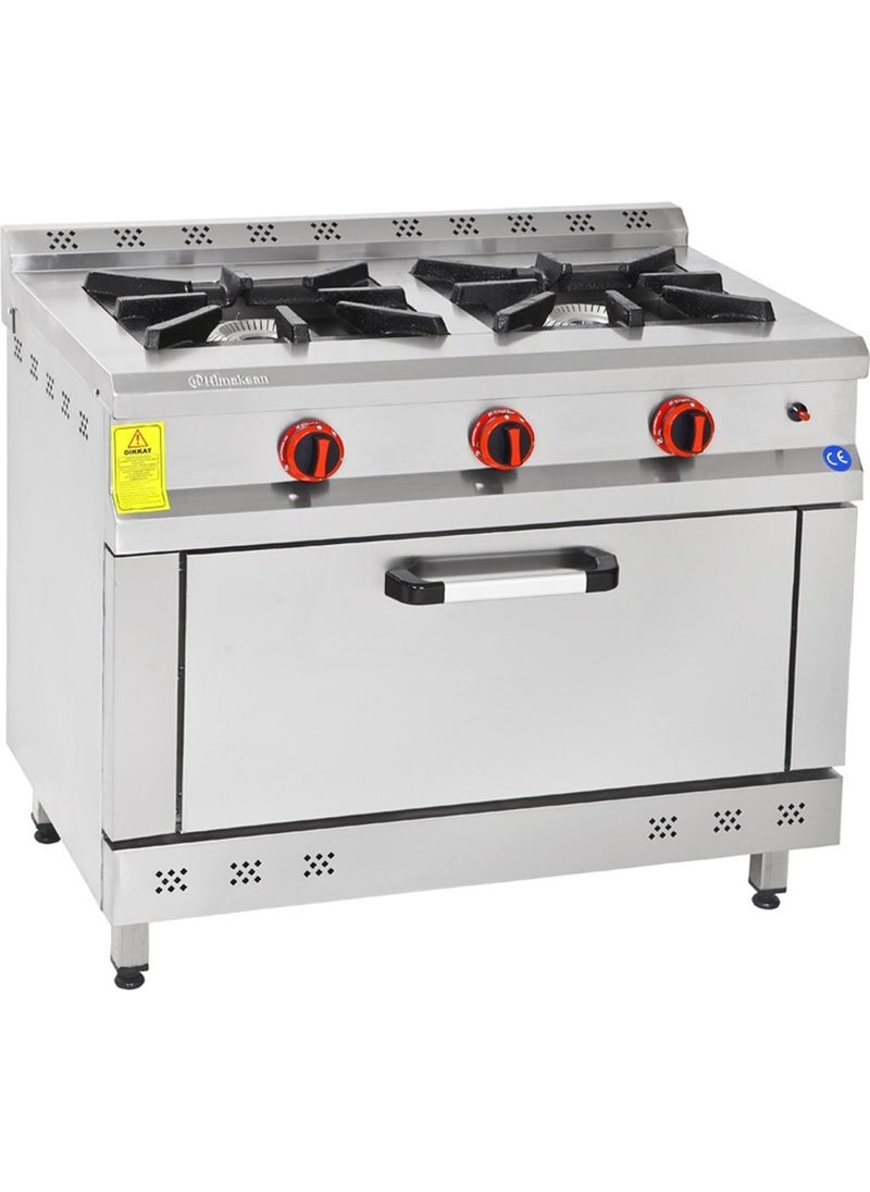 Himaksan Industrial 100X60 cm 2+1 LPG Cylinder 2 Liter Range Cooker 