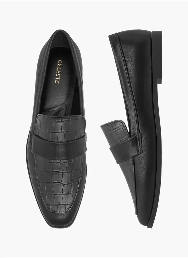 سيليست Women's Textured Slip-On Ballerina Shoes