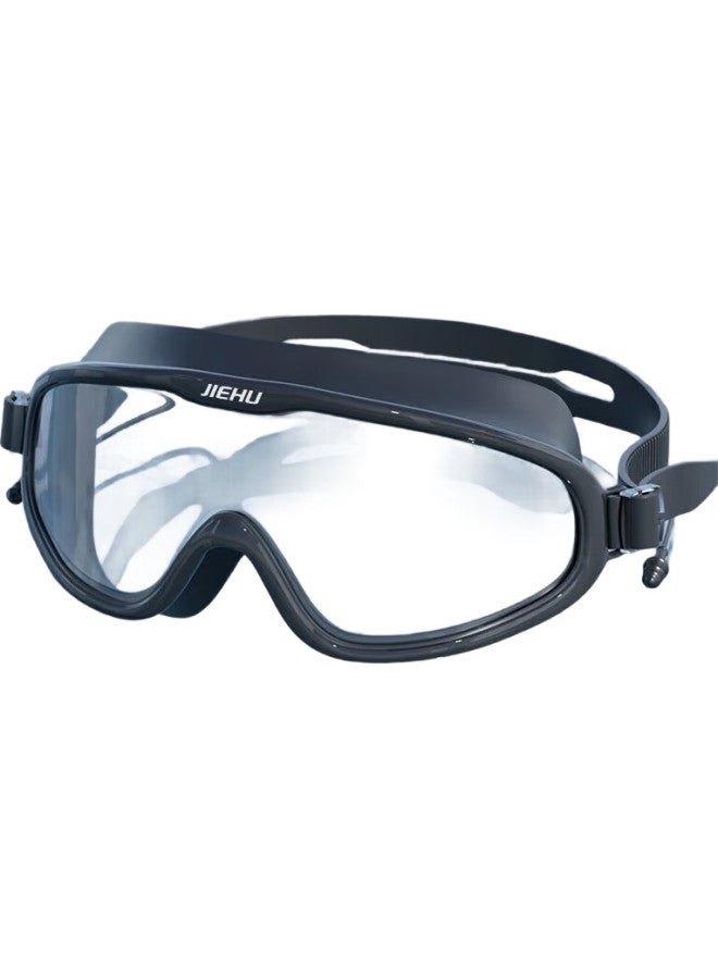 Jettiger Swimming Goggles For Men And Women, Adult High-Definition Anti-Fog Waterproof Large Frame Integrated Diving Swimming Glasses With Swim Cap Set, Swimming Equipment - Image 2