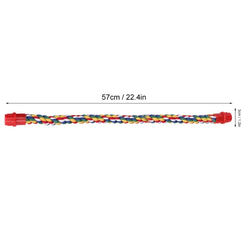 Cotton Rope Bird Perch Chewing Climbing Toy Stress Relief Exercise Size M - Image 5