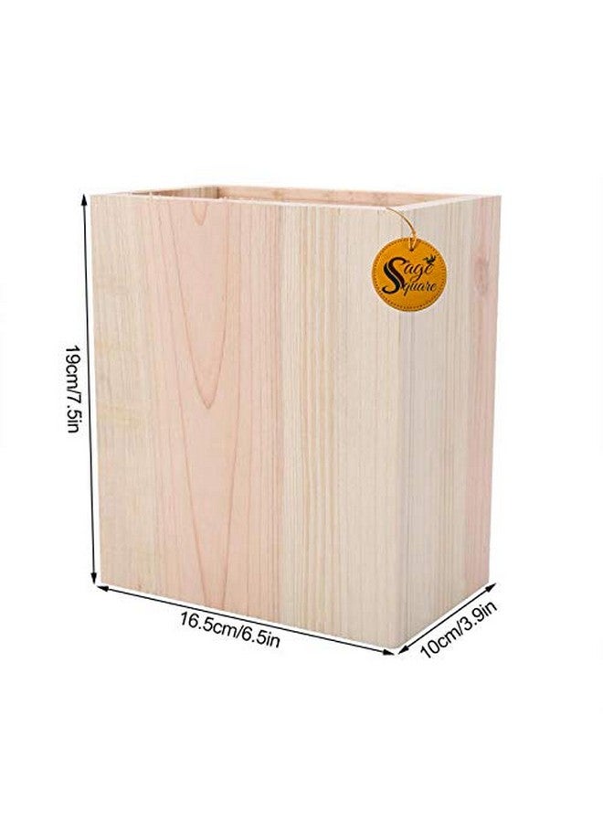 سايج سكوير قفص خشبي طبيعي مربع من Sage مزود بحامل/مغذي عشب/حامل للأرانب/خنزير غينيا/القوارض - Image 2