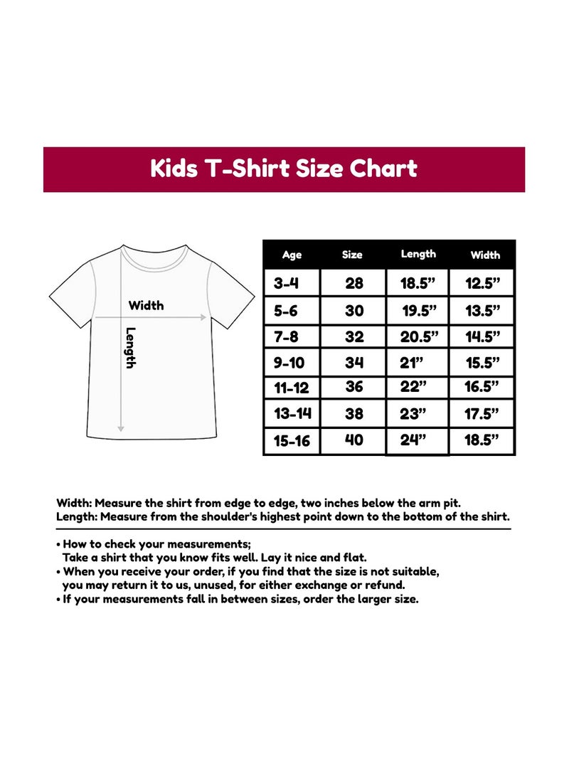 Christmas Initial Letter Printed Kids T-Shirts For Boys-Fun And Festive Holiday Gift For Your Little Guy-Gifts For Friends And Family Printed Round Neck T-Shirts For Kids