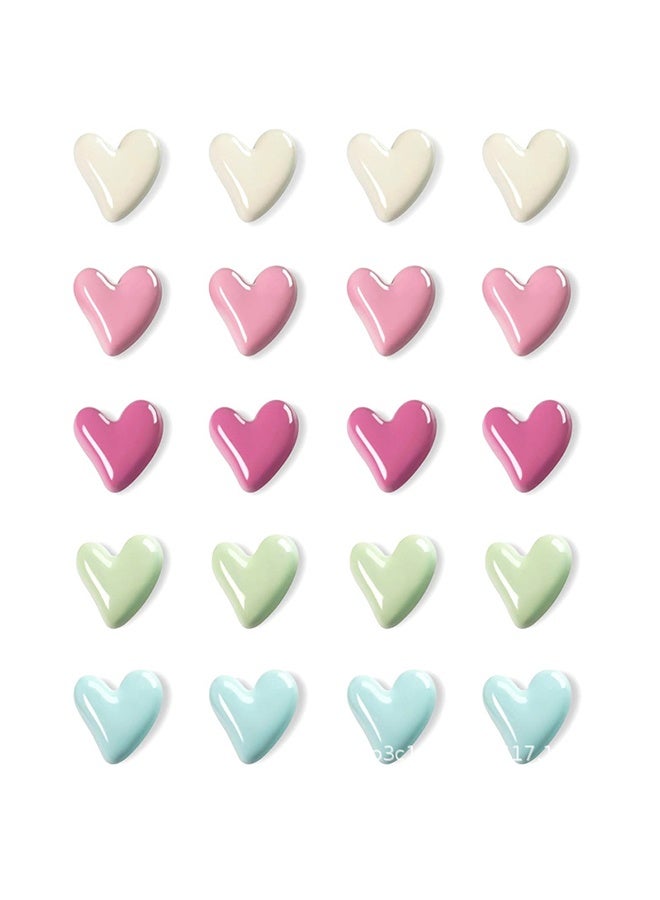 ٢٠ قطعة من مغناطيسات الثلاجة، مغناطيسات زخرفية على شكل قلب حب لطيف، مغناطيسات ثلاجة لخزانة السبورة البيضاء، قوة تثبيت قوية. - Image 1