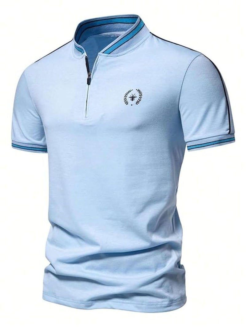 Lymio Polo T Shirt for Men || Men Casual T-Shirt || Polo Available in Combo Pack of 2 (Polo-32-33-Chiku-SkyBlue-4XL) - Image 5