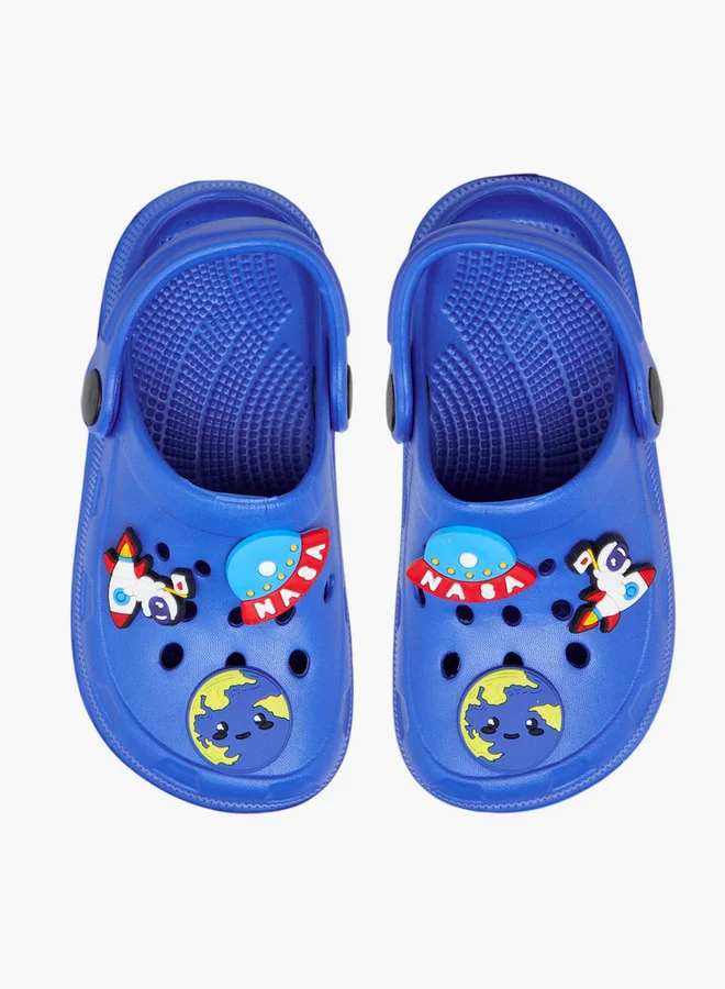 ال بي ال من شو اكسبرس Space Jibbitz Embellished Clogs with Backstrap