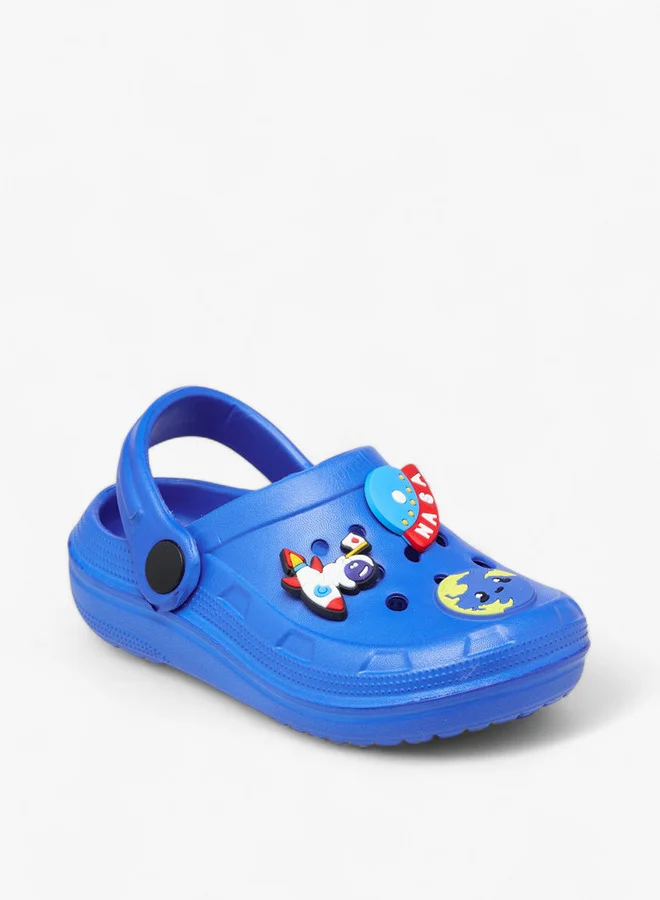 ال بي ال من شو اكسبرس Space Jibbitz Embellished Clogs with Backstrap