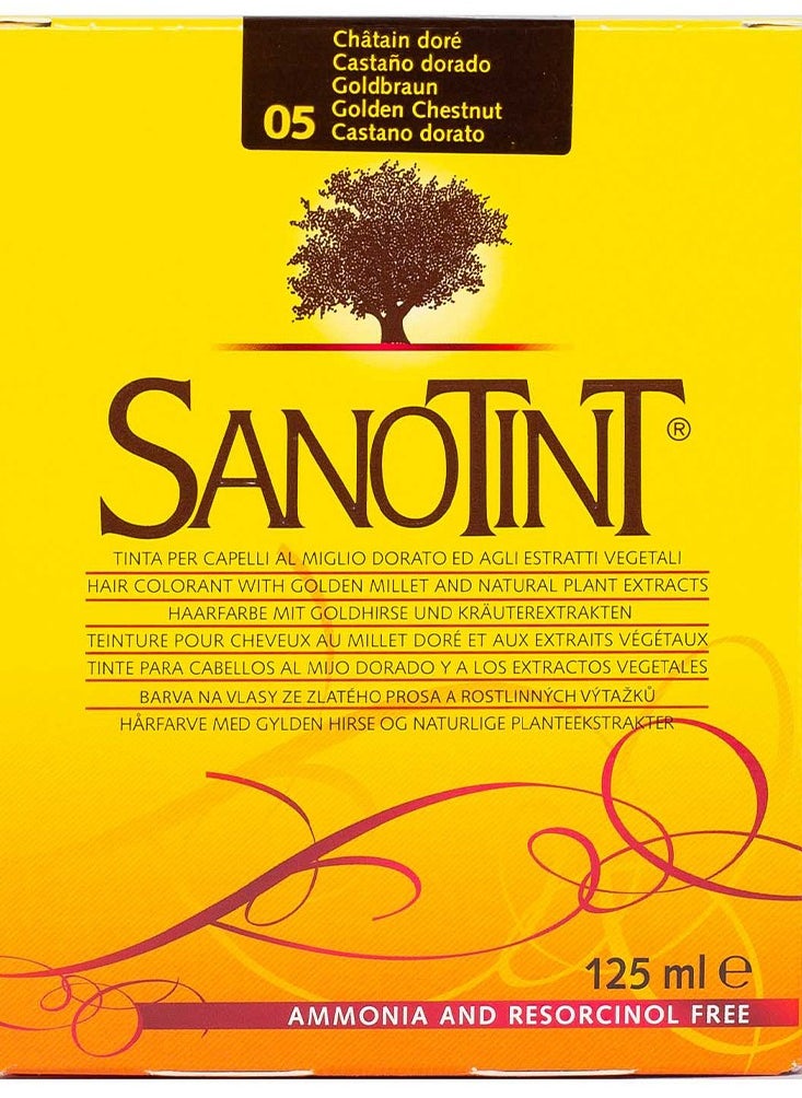 Sanotint Classic Hair Color Golden Chestnut 05 - Natural Permanent Hair Dye, 125 ml  - Image 2