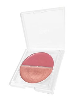 Ruby's Organics أحمر الخدود الكريمي الطبيعي، مجموعة ثنائية من مستحضرات التجميل، وردي غامق مع إضاءة، 9 جرام  - Image 1